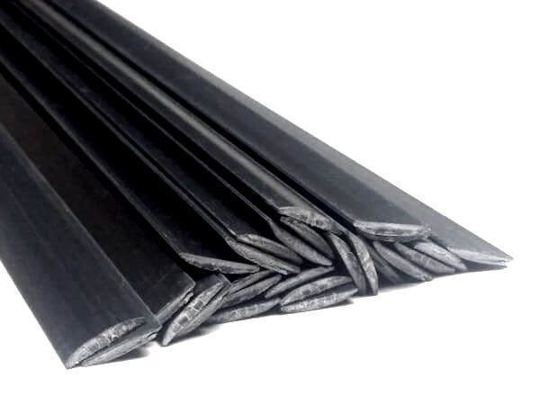 Plastic welding rods PP-ET2X 8x1mm Flat Black 25 rods | az-reptec